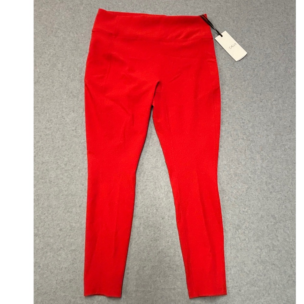 CALIA Essential High-Rise Leggings Fresh Red Ribbed Textured XXL WAX62